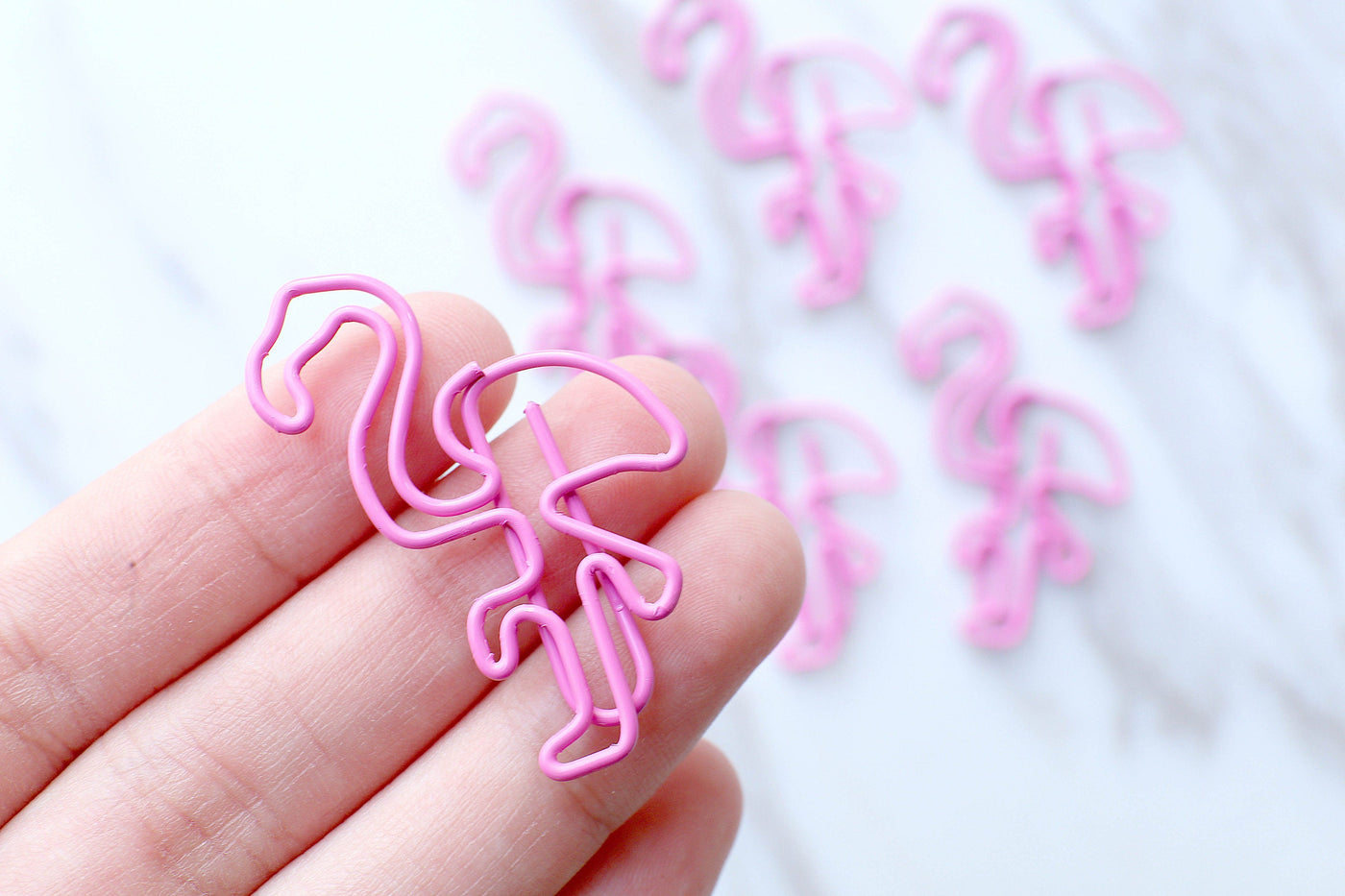 6PCS Flamingo  shaped paper clips/pink Flamingo  paper Clip/Binder Clips/ Office Supplies
