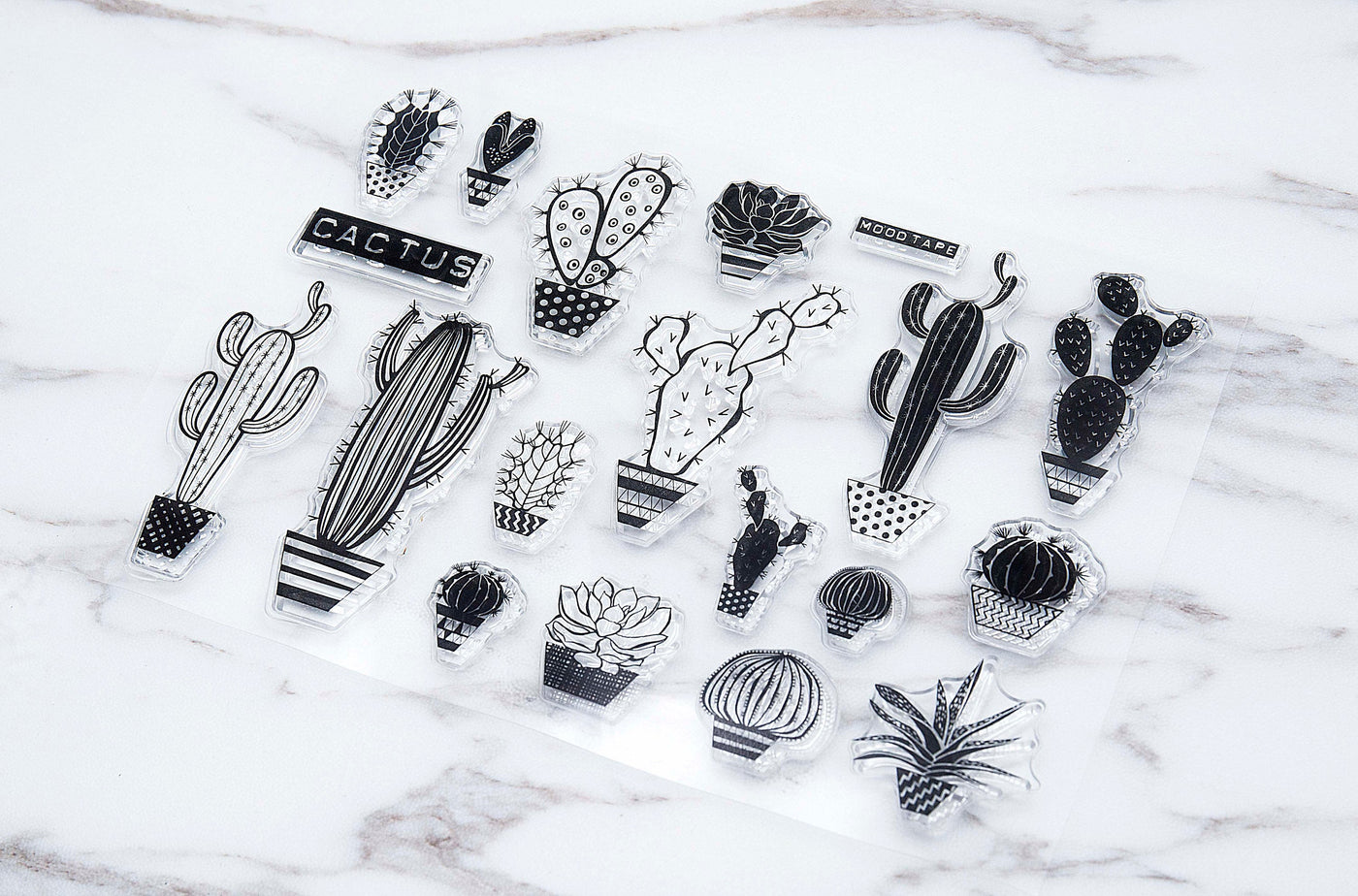Cactus clear Stamp/Botanicals Rubber Stamp/Cacti Clear Transparent Stamp/ Nature, Greenery, Succulents clear stamp / Potted Plants stamp