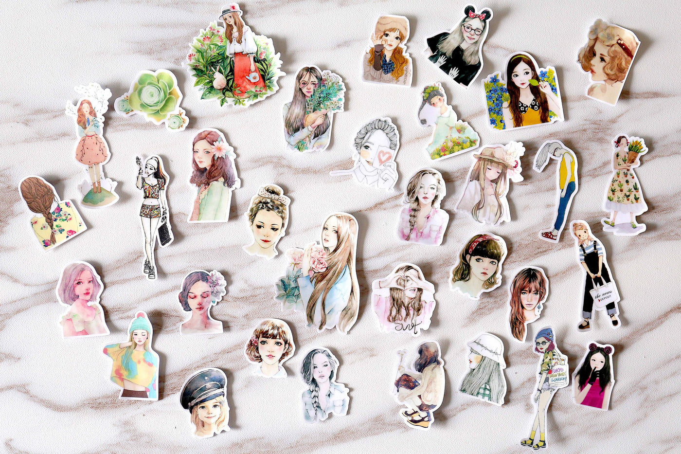 unique hairstyle sticker set/beautiful girls  Planner Stickers/ Filofax Stickers/Lap top stickers/Scrapbook Sticker