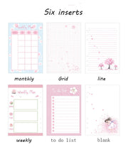 A5 / size  Cherry Blossom (Sakura)  Planner insert / Monthly Inserts/ grid insert /line insert/weekly insert /To do list/blank  planner