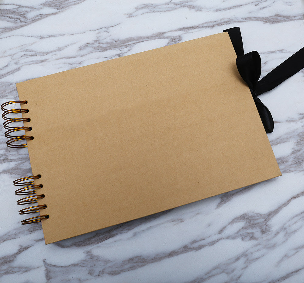 Spiral a4 Kraft Scrapbook Album,Instax photo album, DIY Blank album, wedding album, Kraft Scrapbook album, 80pages wedding guestbook