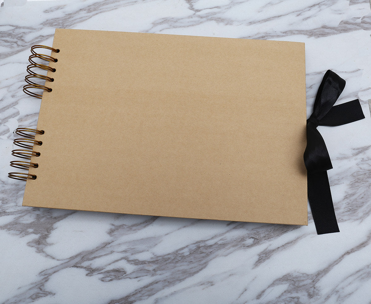 Spiral a4 Kraft Scrapbook Album,Instax photo album, DIY Blank album, wedding album, Kraft Scrapbook album, 80pages wedding guestbook