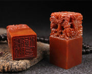 Engraved Dragon Chinese Chop Stone Seal /stone  Stamp/ Personalize With Your Name stone stamp/wedding box gift set