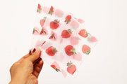 Sweet Strawberry clear envelopes /vitage  clear Envelopes /Cute Fruit Summer Clear Envelopes /A2 Glassine Envelopes