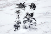 Sunflowers Clear Rubber Stamp/Flora Fauna clear Stamp/Hydrangea, Lilac, Peony, Evening Primrose flowers transparent  stamp/botanical stamps