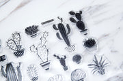 Cactus clear Stamp/Botanicals Rubber Stamp/Cacti Clear Transparent Stamp/ Nature, Greenery, Succulents clear stamp / Potted Plants stamp