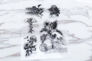 Sunflowers Clear Rubber Stamp/Flora Fauna clear Stamp/Hydrangea, Lilac, Peony, Evening Primrose flowers transparent  stamp/botanical stamps