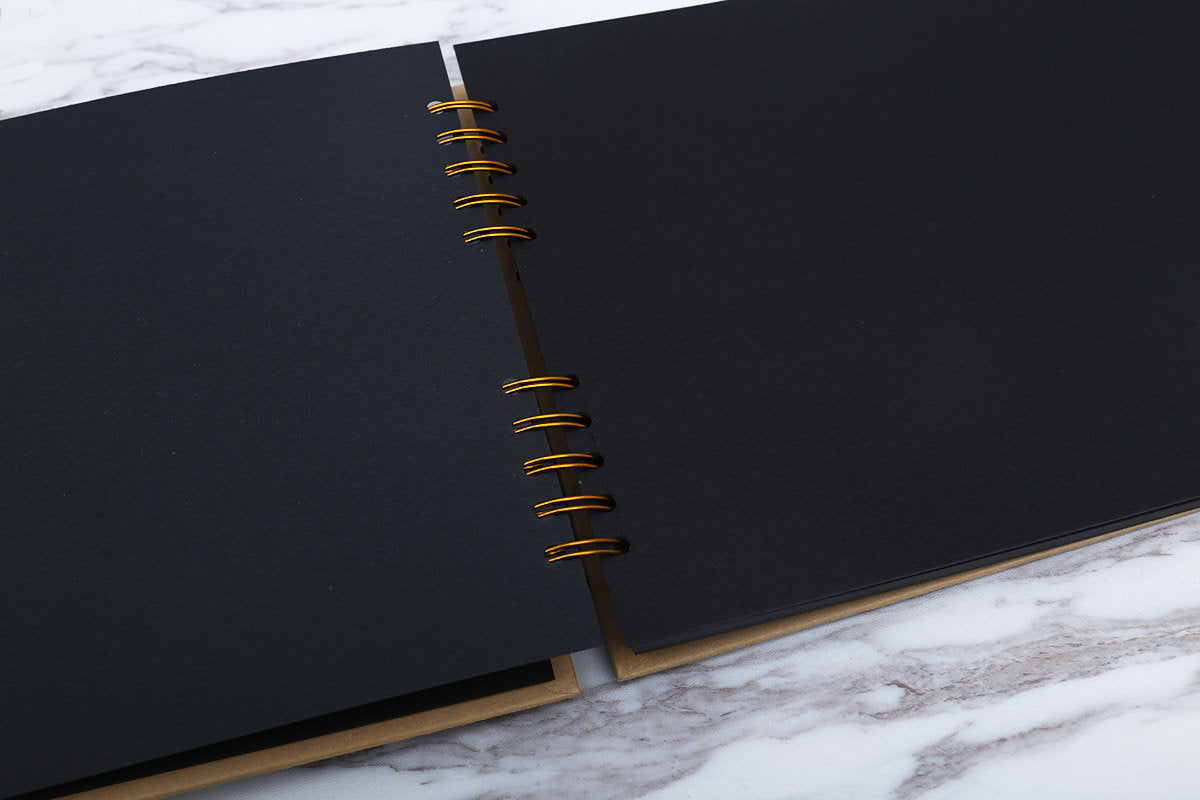 Spiral a4 Kraft Scrapbook Album,Instax photo album, DIY Blank album, wedding album, Kraft Scrapbook album, 80pages wedding guestbook