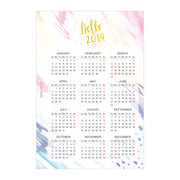 2019 year time calendar flowers  paper divider,cartoon 6 holes binder planner notebooks accessories A5 A6 size flowers paper divider