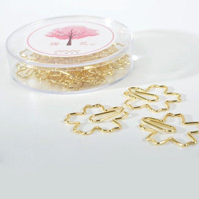 10 pc Sakura Flower Paper Clips/ pink bookmarks Metal Paper Clip,Binder Clips/  Office Supplies,/Midori Clip Planner Accessories