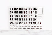 Numbers Bullet Journal Stamp/Dates Clear Transparent Stamp/Monthly, Calendar, Planner, Grunge,Retro,Days of Week stamp