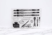 Pen clear Stamp/ ink calligraphic pen Rubber Stamp/ wax stamp Clear Transparent Stamp/ stationery clear stamp