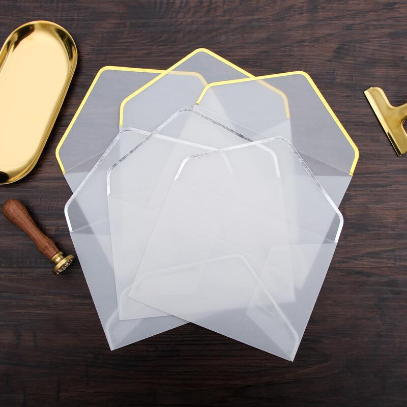 White clear envelopes/Sliver and gold Clear Envelopes / Glassine Envelopes/gift packing
