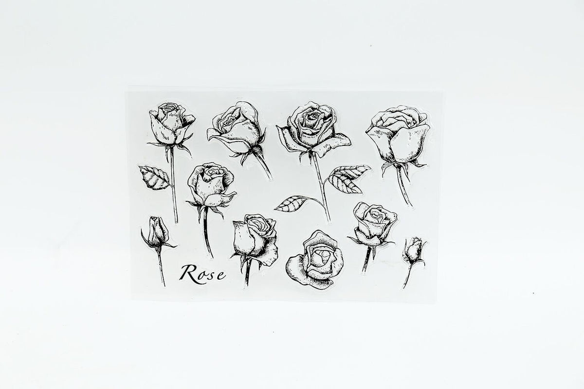Rose Clear Rubber Stamp/beautiful rose  Clear Stamp/Retro rose clear stamp/lily many beautiful flowers