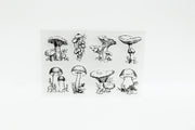 Mushroom clear stamp /Button Mushroom Clear Transparent Stamp/mushroom wild plant stamp