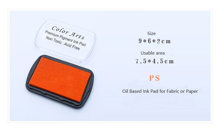 15 Shades Choose Colour High Quality Oil Based Ink Pad for Fabric or Paper，large size Stamping Scrapbooking
