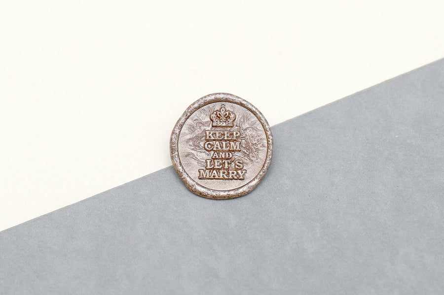 Keep calm and let's marry Wax Seal Stamp/Wedding wax seal stamp/ wedding wax seal kit