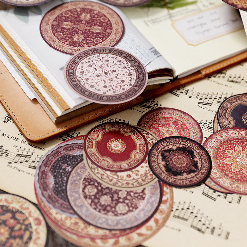 Persian carpet stickers set/ carpet Planner Stickers/ Filofax Stickers/country life  Flake Stickers/Desert Watercolor stickers/OS036