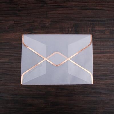 Golden border envelopes /vintage letter Envelopes/transparent envelopes/  party favor,wedding envelopes