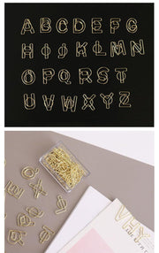 26 pc Letter Paper Clips/Personalised Paper Clip/Office Supplies,/Midori Clip Planner Accessories