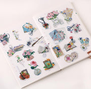 Jewelry stickers /Vintage Stickers/Noble afternoon tea Stickers/ Scrapbook Sticker/flake stickers for planner