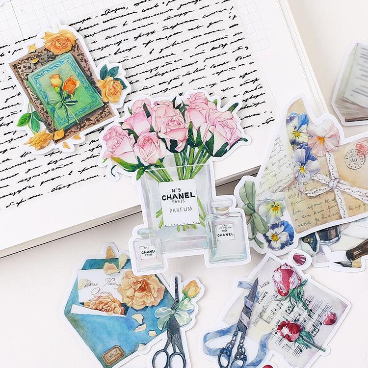 Jewelry stickers /Vintage Stickers/Noble afternoon tea Stickers/ Scrapbook Sticker/flake stickers for planner