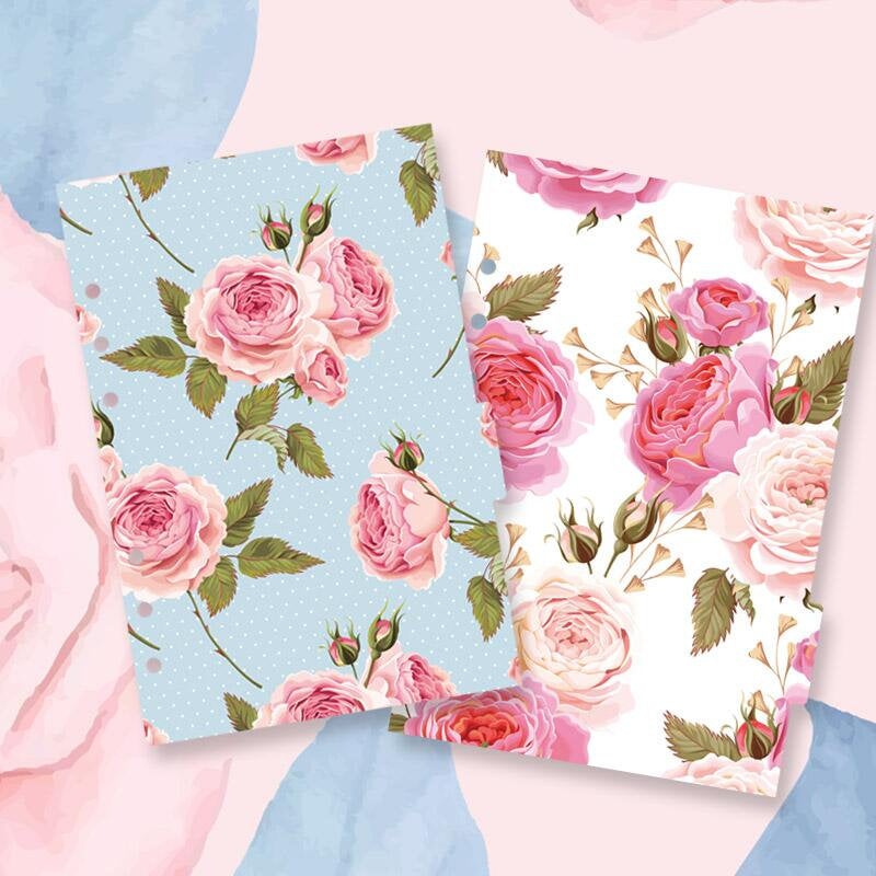 The roses Planner dividers/Flowers in full bloom  plastic  A5 planner dividers/Painting flower  planners dividers