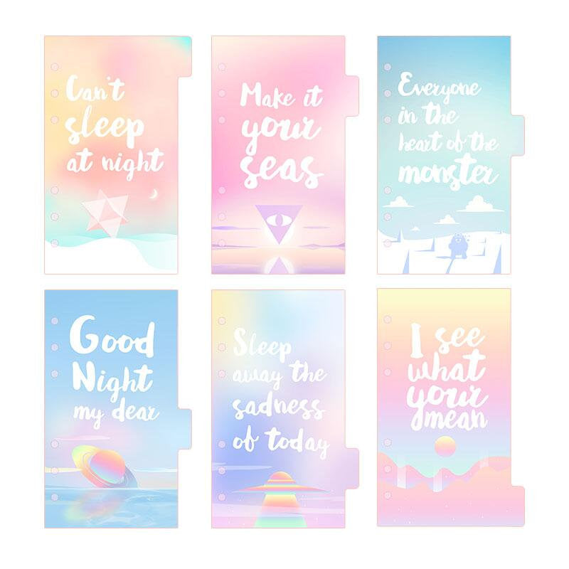 Rainbow Planner Dividers/Painting Planner Dividers  /Dreammer dividers /Planner divider set /Filofax dividers /