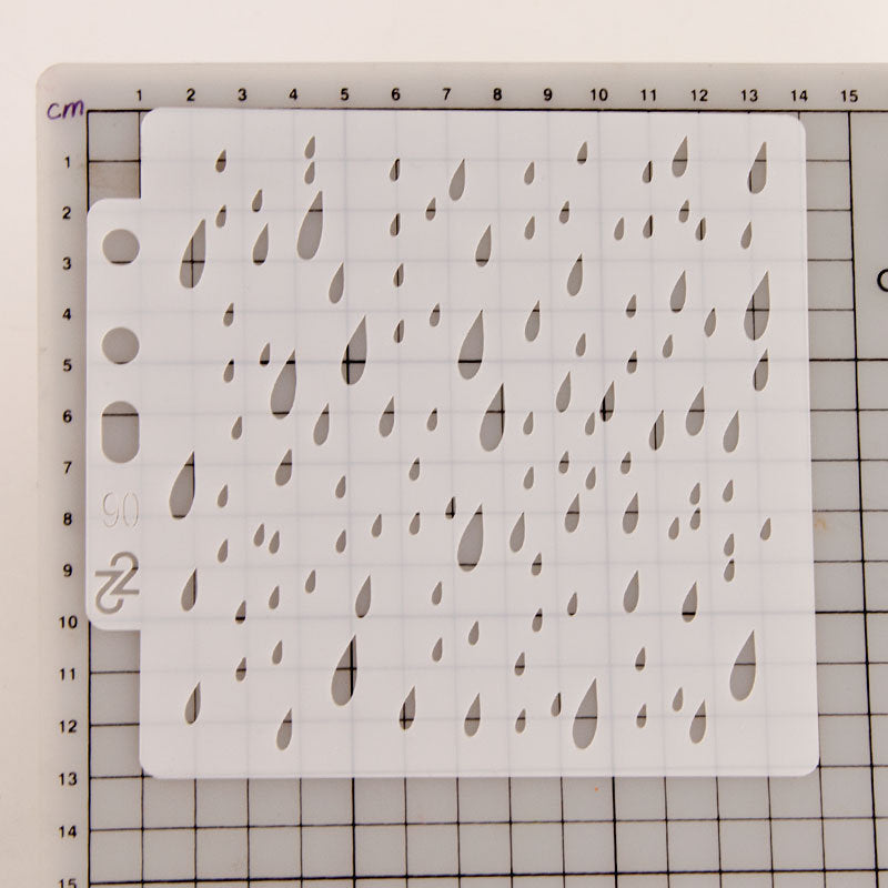 Rain drop stencil /water drop  stencil /Notebook Stencil/teardrop template/Bullet Journal Stencil/ plastic Stencil