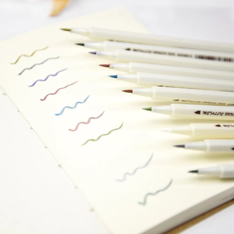 10 colors metallic Pens/photo album pens/wax stamp coloring pens/silver, gold,white invitation pens, drawing pens