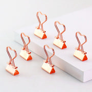12pcs Rose gold heart binder clips, rose gold bookmarks/planner clips , Binder Clips, Office Supplies, journal supplies