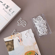 Bunny Paper Clips, white rabbit Metal Paper Clip,Binder Clips, Office Supplies,Planner Accessory
