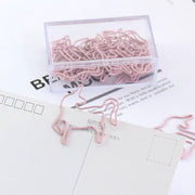 Unicorn Paper Clips, pink unicorn Metal Paper Clip,Binder Clips, Office Supplies,Planner Accessory
