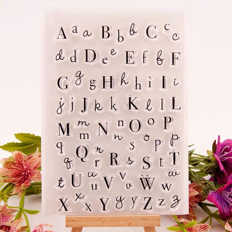 Letters  Alphabet Clear Rubber Stamps/capital letter clear stamp/lower case letter clear stamp /Transparent Clear Stamps