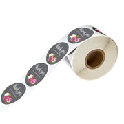 500PCS 1inch Thank You for your Business Stickers grey flower Sticker Business Stickers