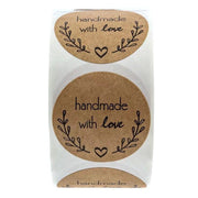 500PCS 1inch Thank You Stickers handmade with love laurel Business Stickers kraft stickers roll