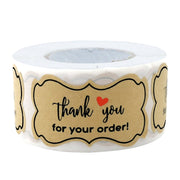 Thank you stickers/thank you for your order /frame kraft tape /gift wrapping thank you roll/ business thank you favor stickers 150pcs