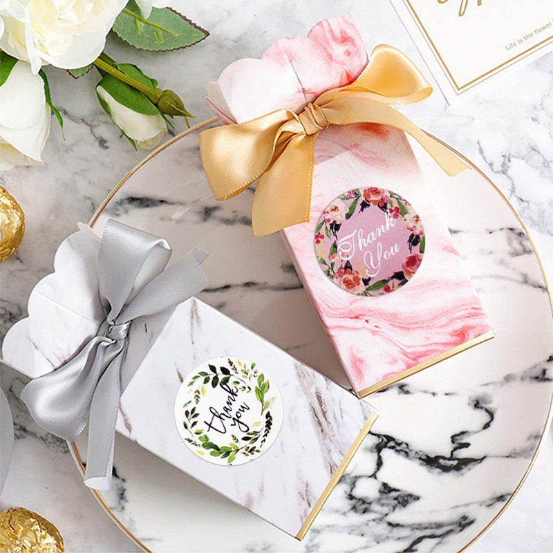 Thank you stickers Tape/floral thank you roll tape /business stickers/ gift wrapping stickers 500pcs