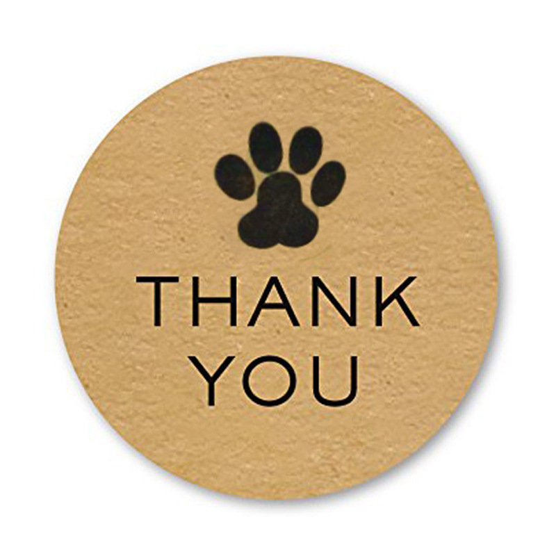 Thank you stickers paw/dog food stickers / pet business supplies/  packaging stickers labels supplies 500pcs