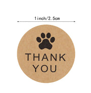 Thank you stickers paw/dog food stickers / pet business supplies/  packaging stickers labels supplies 500pcs