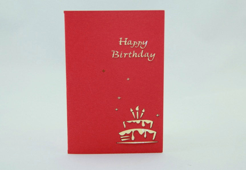 Birthday cake  in Pop up card