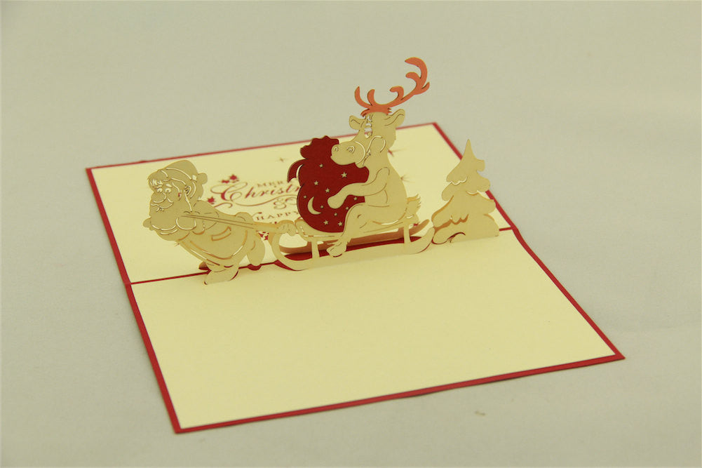 Black Friday 50%OFF Funny Santa  for Christmas in Pop up card/ happy new year