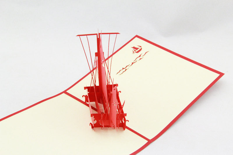 Sail boat in POP UP card