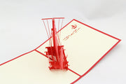 Sail boat in POP UP card