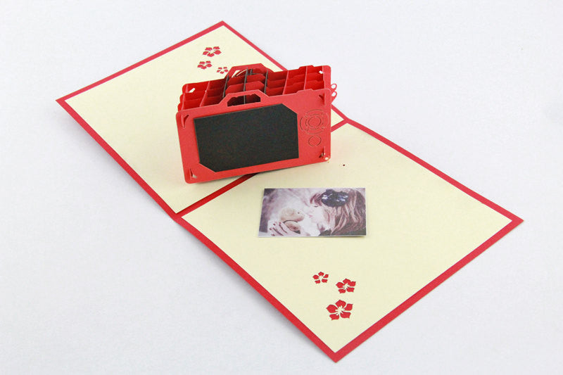 Vintage lomo camera in POP UP CARD
