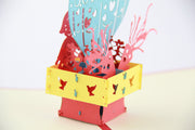 Love Hot Air Balloon 3d pop up card I love you