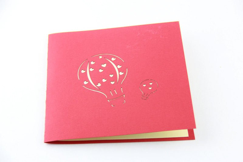 Love Hot Air Balloon 3d pop up card I love you