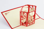 Wedding park and trees pop up 3d cards Customize wedding invitation