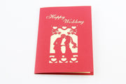 Wedding park and trees pop up 3d cards Customize wedding invitation