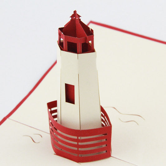 3D Lighthouse pop up card greeting card for friend wedding invitation card birthday invitation card